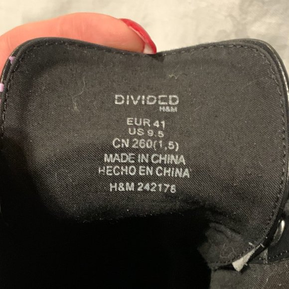 H&M Combat Boots - Black and Floral Print (Women's US 9.5, EUR 41) - Picture 5 of 7